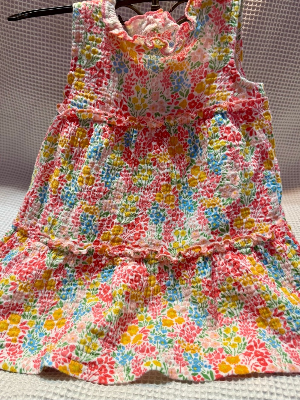 Mud Pie Floral Tiered Dress in Pink, Yellow, Blue, Green
